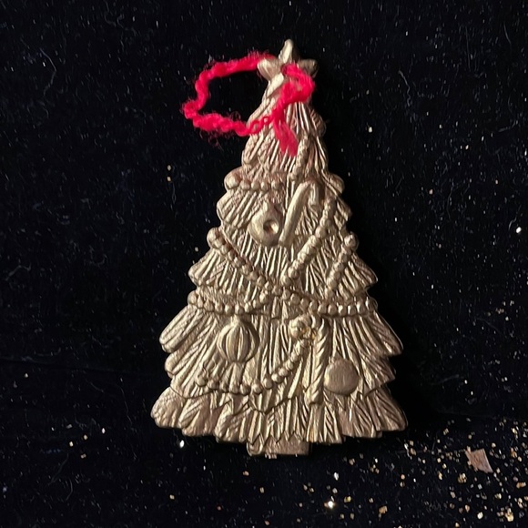 Vintage Gold Tone Tree Ornanent - Picture 1 of 4